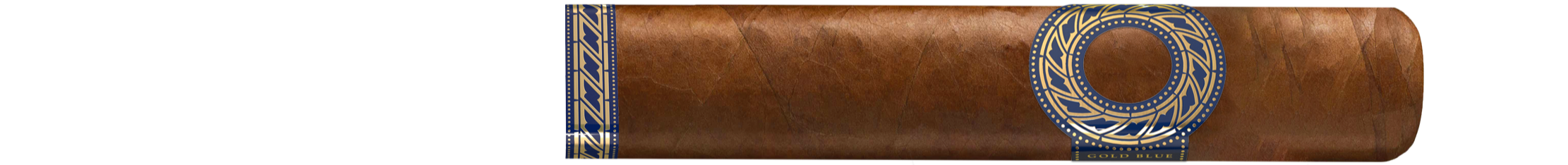 ZAVEN BY G.P.GRANT CIGARE SAPPHIRE GOLD SAPPHIRE GOLD  ROTHSCHILD (PETIT CHURCHILLS) BOX PRESSED Ø48 x 4 1/2” (Ø19 x 102 mm)