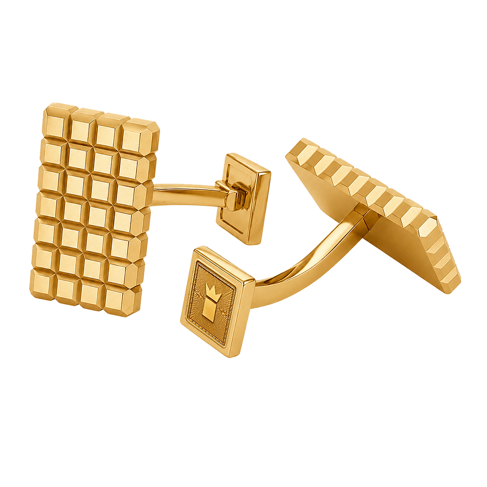 Rectangular Cufflinks in Sterling Silver and Yellow Gold, luxury mixed metal jewelry. Gemelos, Gemelli, أزرار الأكمام