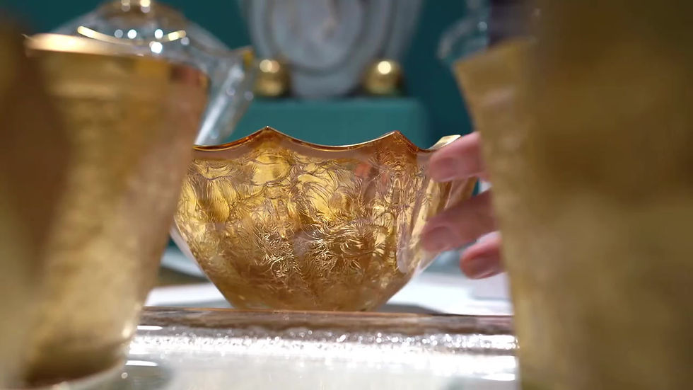 الصورة المصغرة: Capricio Gold Crystal Glass Set Of 6