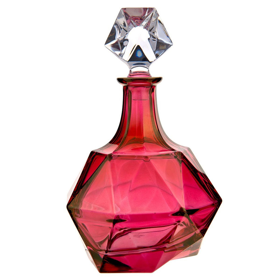 Миниатюра: Handcrafted in Italy, this red crystal decanter by GRIFFE MONTENAPOLEONE and VETRERIE DI EMPOLI redefines elegance.