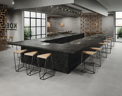 Large-format black stone-effect porcelain tile Skinlam Blue Stone Negro SG is a thin porcelain tile for facades and interiors with a minimum thickness of 3 mm and stone decoration.
The large-format porcelain tile Skinlam Blue Stone Negro SG features big stone-effect panels with impressive shades of natural stone. The ultra-thin Skinlam Blue Stone Negro SG stone-effect porcelain tile offers a wide palette inspired by Italian marble and travertine, expanding the decorative possibilities for architects and designers.
A broad range of large-format tiles is available: stone-effect facade panels, porcelain tiles for interior wall cladding, and porcelain tiles for flooring.
Skinlam Blue Stone Negro SG porcelain tile is suitable for stone-effect wall panels (interior porcelain cladding), stone-effect flooring (floor porcelain tile), and stone-effect facade panels for exterior cladding.
Stone-effect facade panels: ceramic slabs, porcelain tiles. Porcelain tile is available both from stock and on order. You can buy porcelain tile for flooring, stone-effect porcelain tile, and Skinlam Blue Stone Negro porcelain tile.
Large-format black stone-effect porcelain tile Skinlam Blue Stone Negro SG is a thin porcelain tile for facades and interiors with a minimum thickness of 3 mm and stone decoration.
The large-format porcelain tile Skinlam Blue Stone Negro SG features large stone-effect panels with impressive natural stone shades.