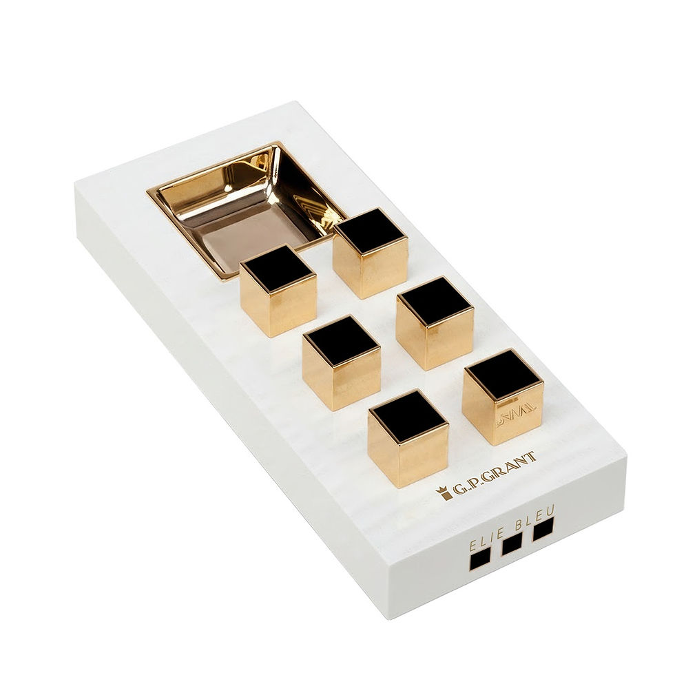 Thumbnail: gp-grant Elie Bleu cigar ashtray with decorative metal details