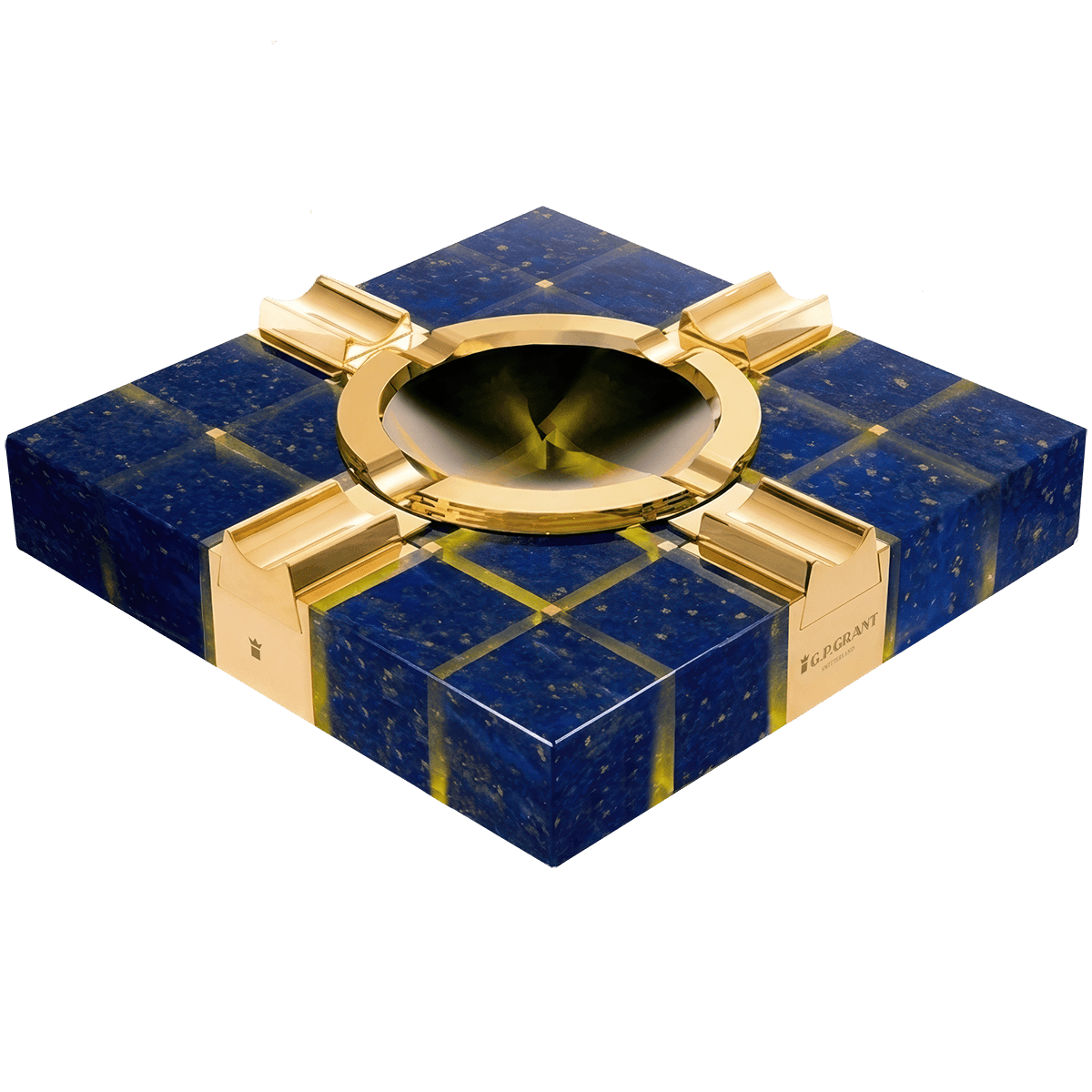 Lapis lazuli cigar ashtray designed for cigars and cigarettes, cendrier en pierre de marbre de luxe élite