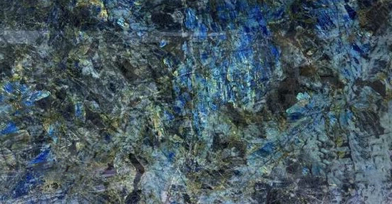 Also named Lemurian Labradorite or Lemurian Blue, this granite contains abundant labradorite and stands out visually.