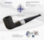 Exclusive handmade smoking pipes and jewellery cufflinks set