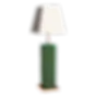 Table lamp base made of green marble stone