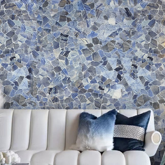 Large format translucent gemstone wall panels