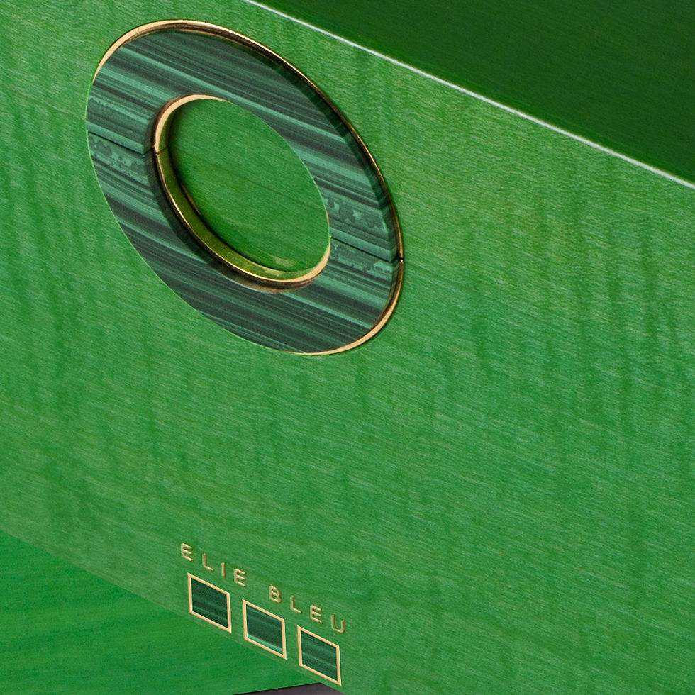 Thumbnail: G.P.Grant Elie Bleu Luxury Malachite Humidor