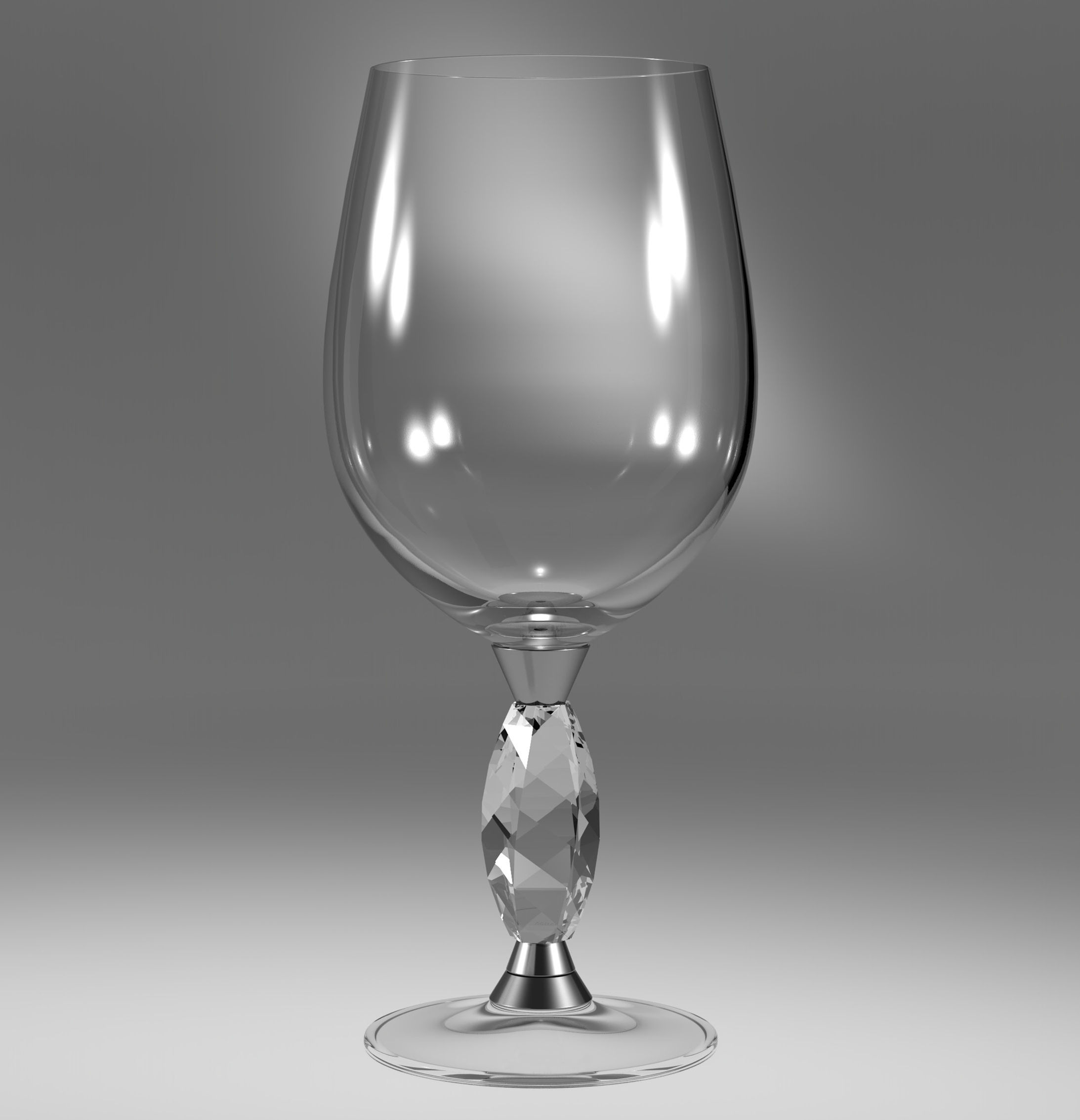 Swarovski Crystal Spinning Wine Glass, Set Of 2