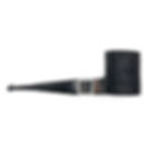 Artisan tobacco pipe crafted from polished briar with black onyx cube detail, pipe à fumer
