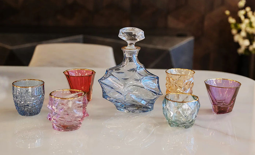 Miniaturbild: Sumérgete en la elegancia del decantador de cristal azul Dolce Vita de GRIFFE MONTENAPOLEONE y VETRERIE DI EMPOLI.