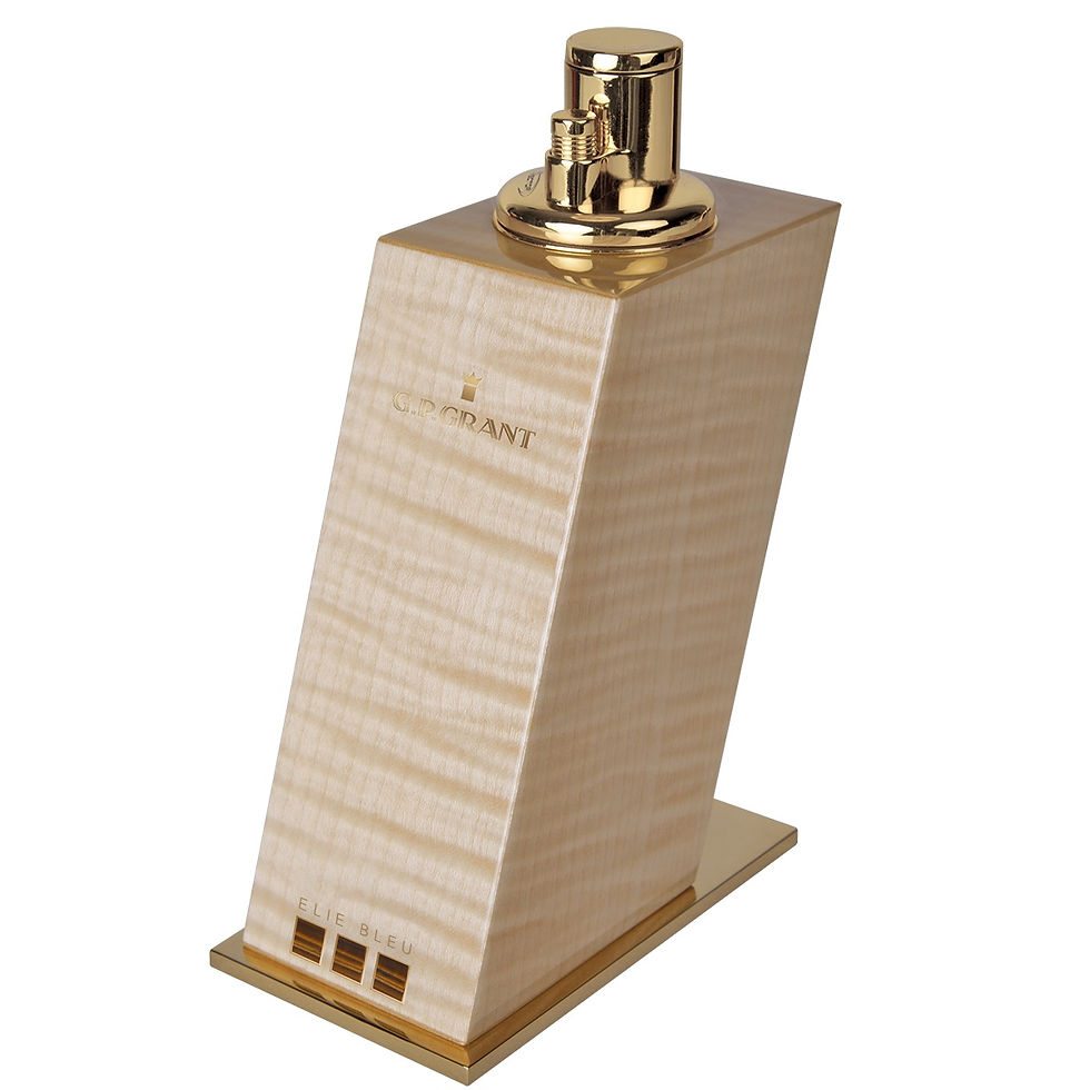 Miniatura: G.P.Grant Triple Jet-torch Tiger Eye Table Cigar Lighter