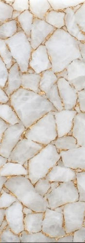 Duramica Glassonyx white quartz panels with golв and silver variants