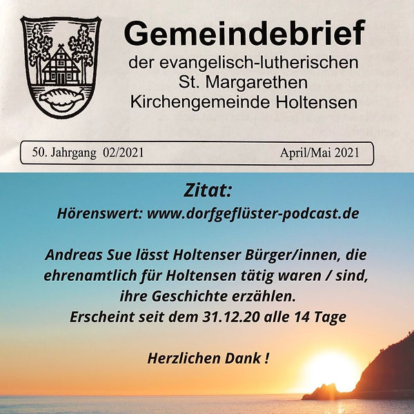 Freundlicher Hinweis der Kirchengemeinde