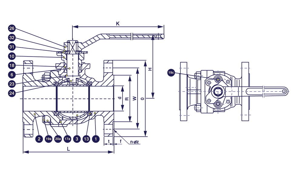 Thumbnail: ANSI 300# Cast Steel Flange End Ball Valve