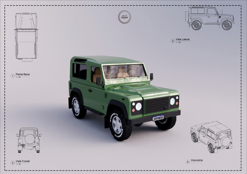 L Land Rover Defender Revit High Quality | RevitImport