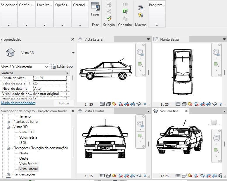 Thumbnail: L Gol GTi Block Car Revit Family