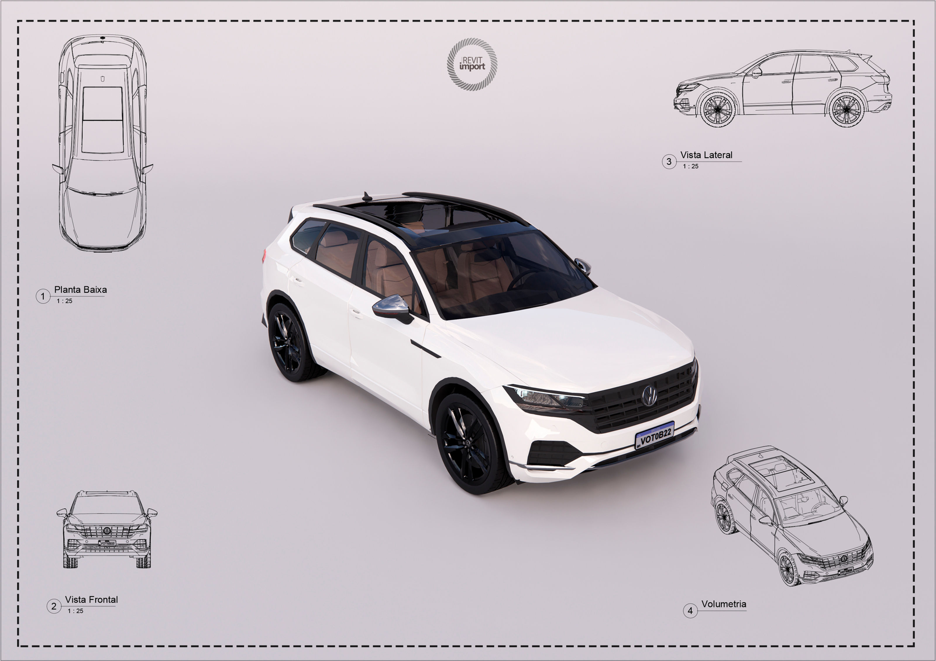L Volkswagen Touareg Revit High Quality