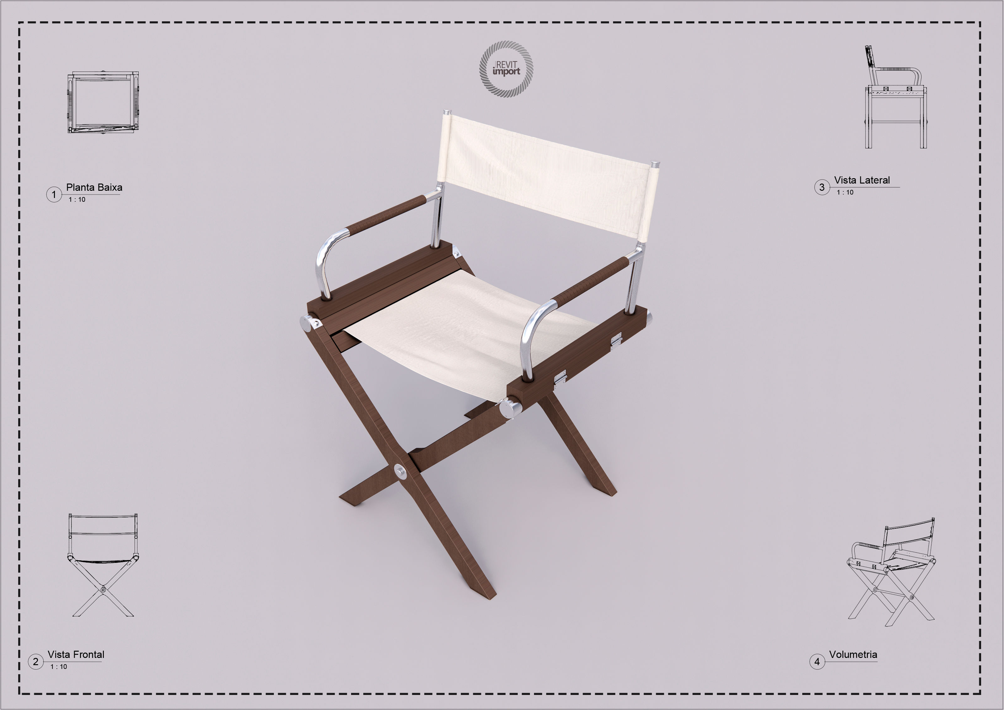 Armchair 126 Revit High Quality
