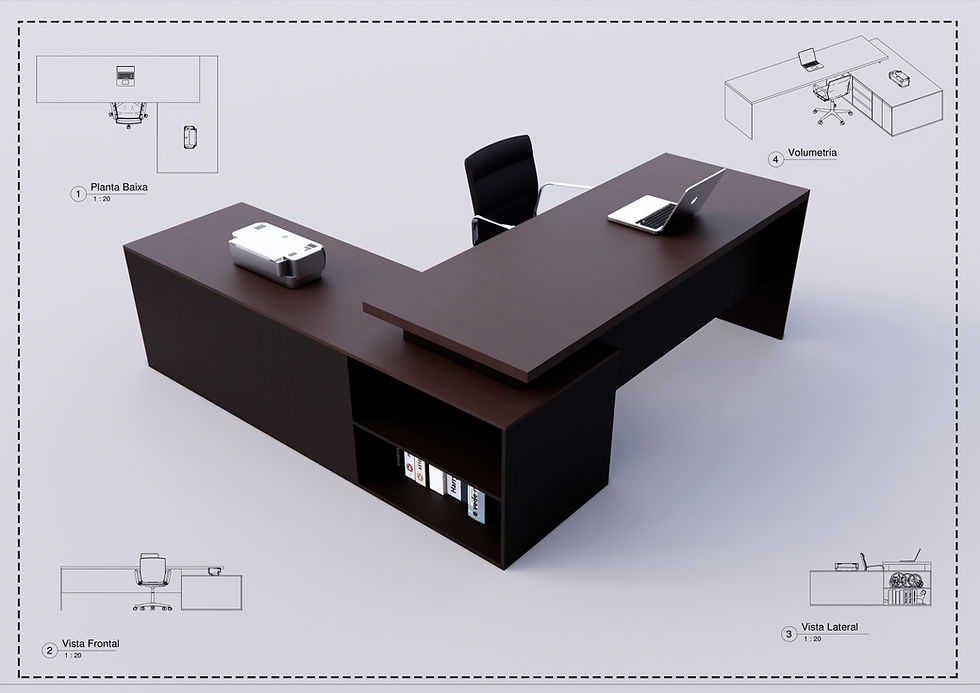 Thumbnail: Parametric G Writing 2 Desk Revit High Quality