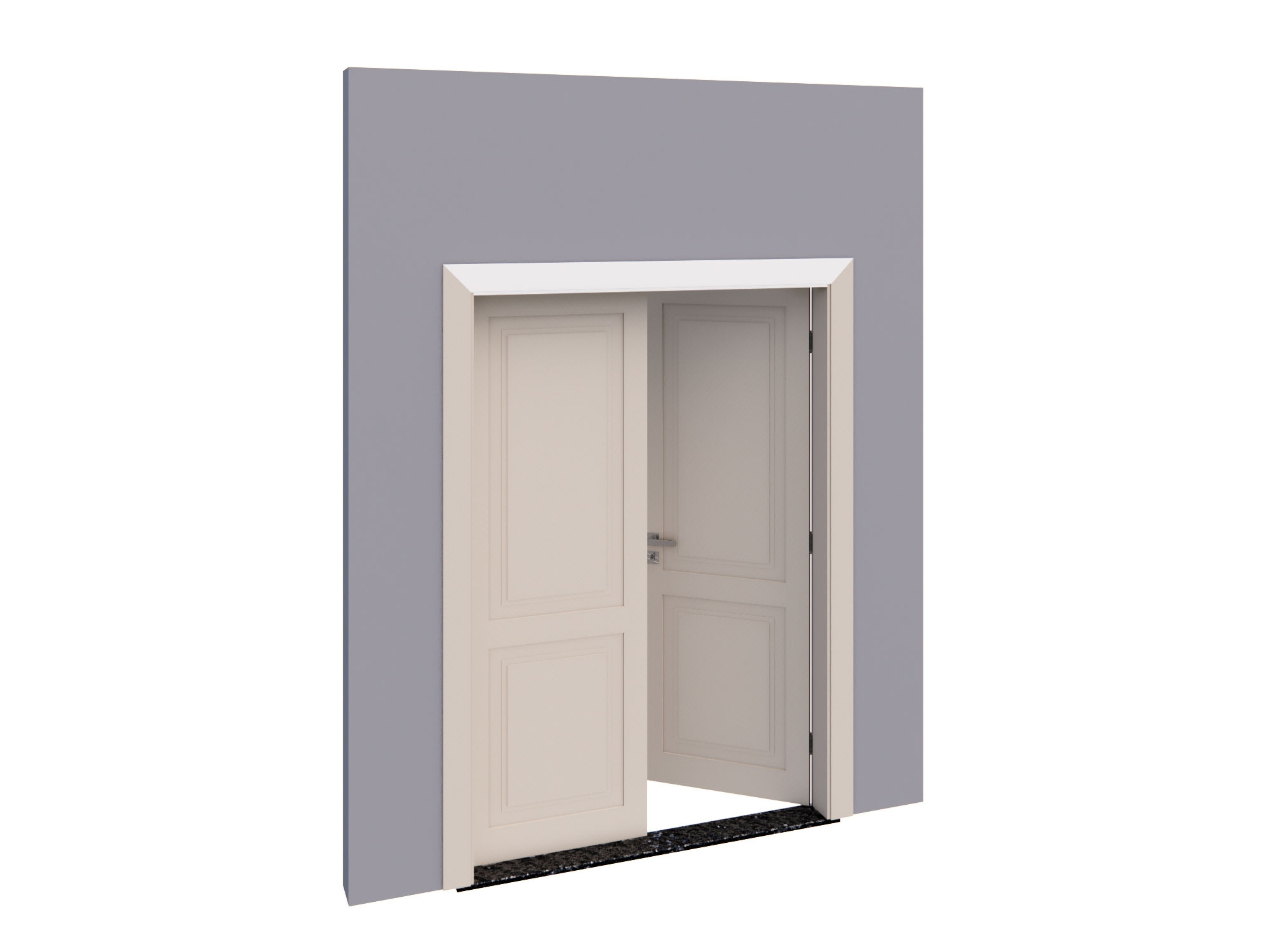 F Parametric PTG 032 Door With Straight Reverse Frame 02 Open Leaves