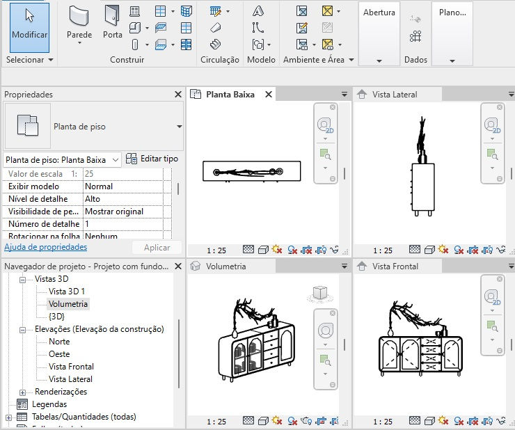 Thumbnail: M Parametric Buffet CLEAN Family Revit Block