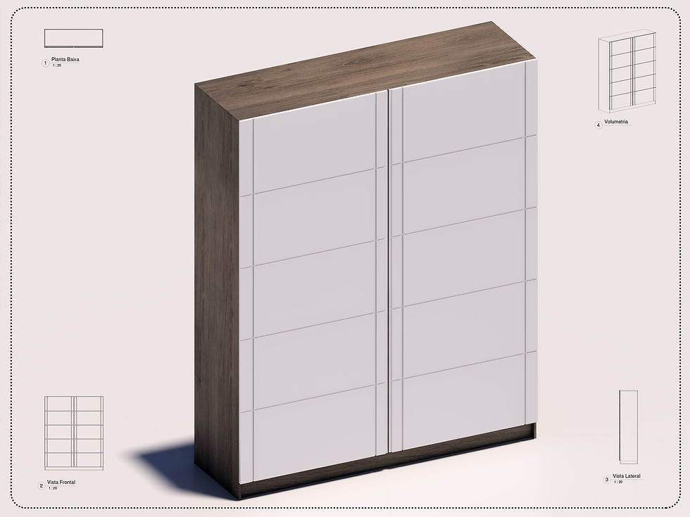 Thumbnail: Parametric Wardrobe with hinged door Revit High Quality