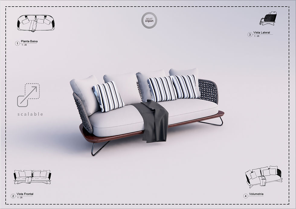 Thumbnail: Sofa 96 Scalable Revit High Quality