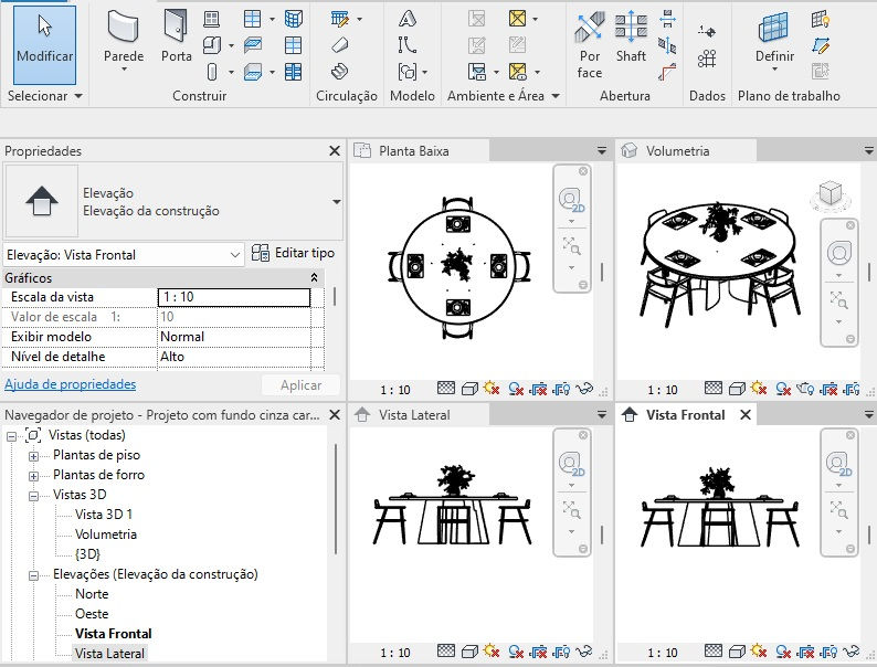 Thumbnail: Dinning Dinner Table Lugano Decorated Revit