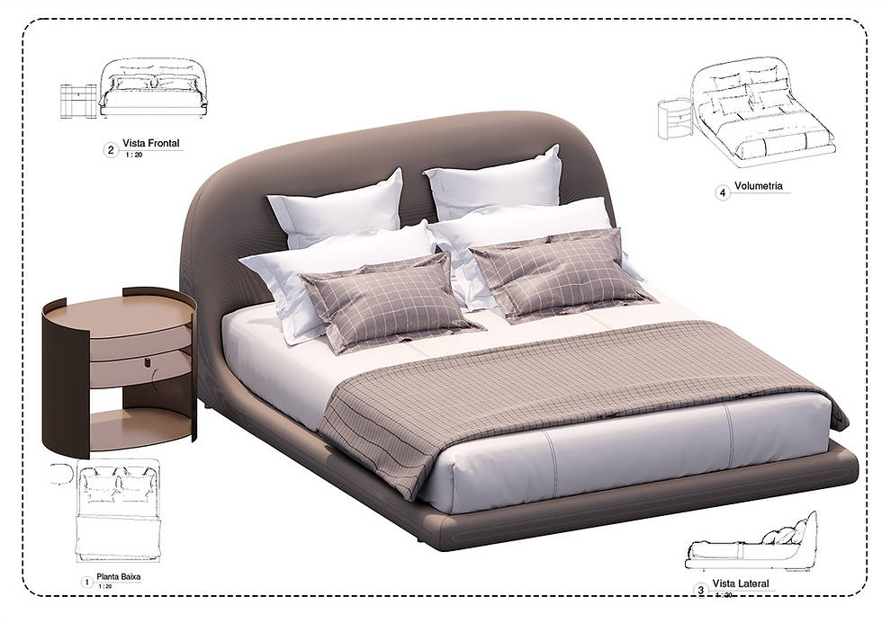 V BED 05 Revit High Quality