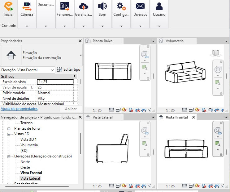 Thumbnail: V Sofa Basic 2 Seats Revit