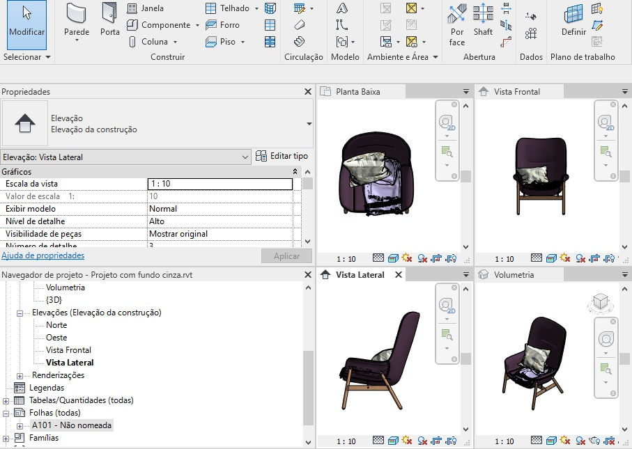Thumbnail: 2 in 1 Armchair 58 Revit High Quality