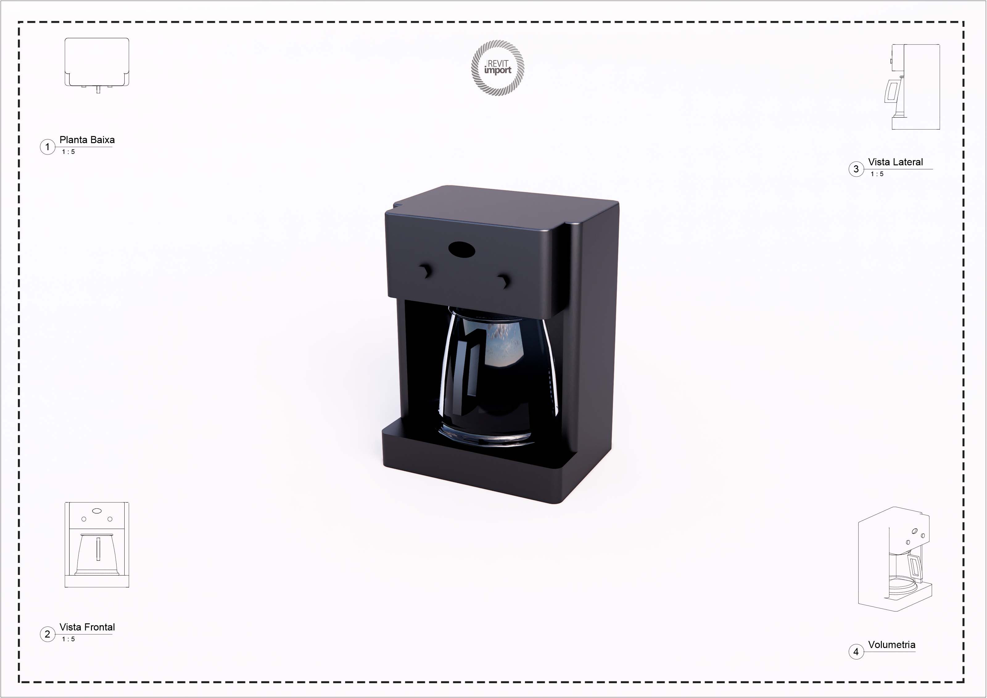 R Coffee Machine 12 Revit
