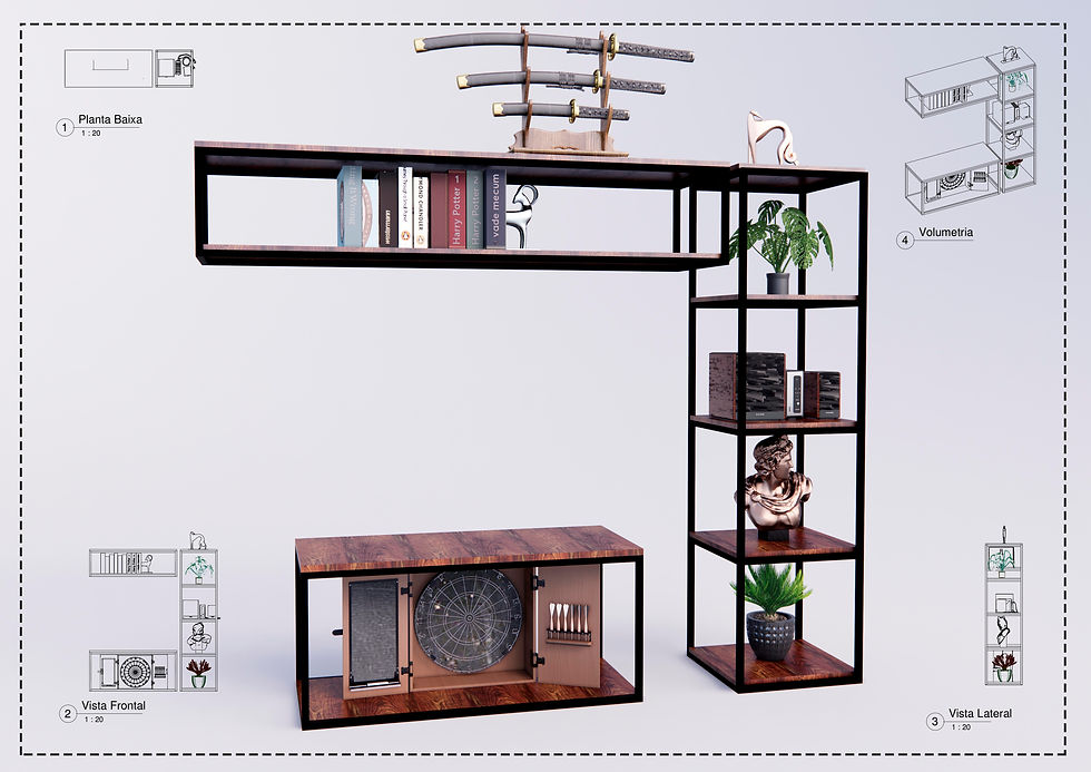 Thumbnail: Parametric G Decorated Bookcase High Quality
