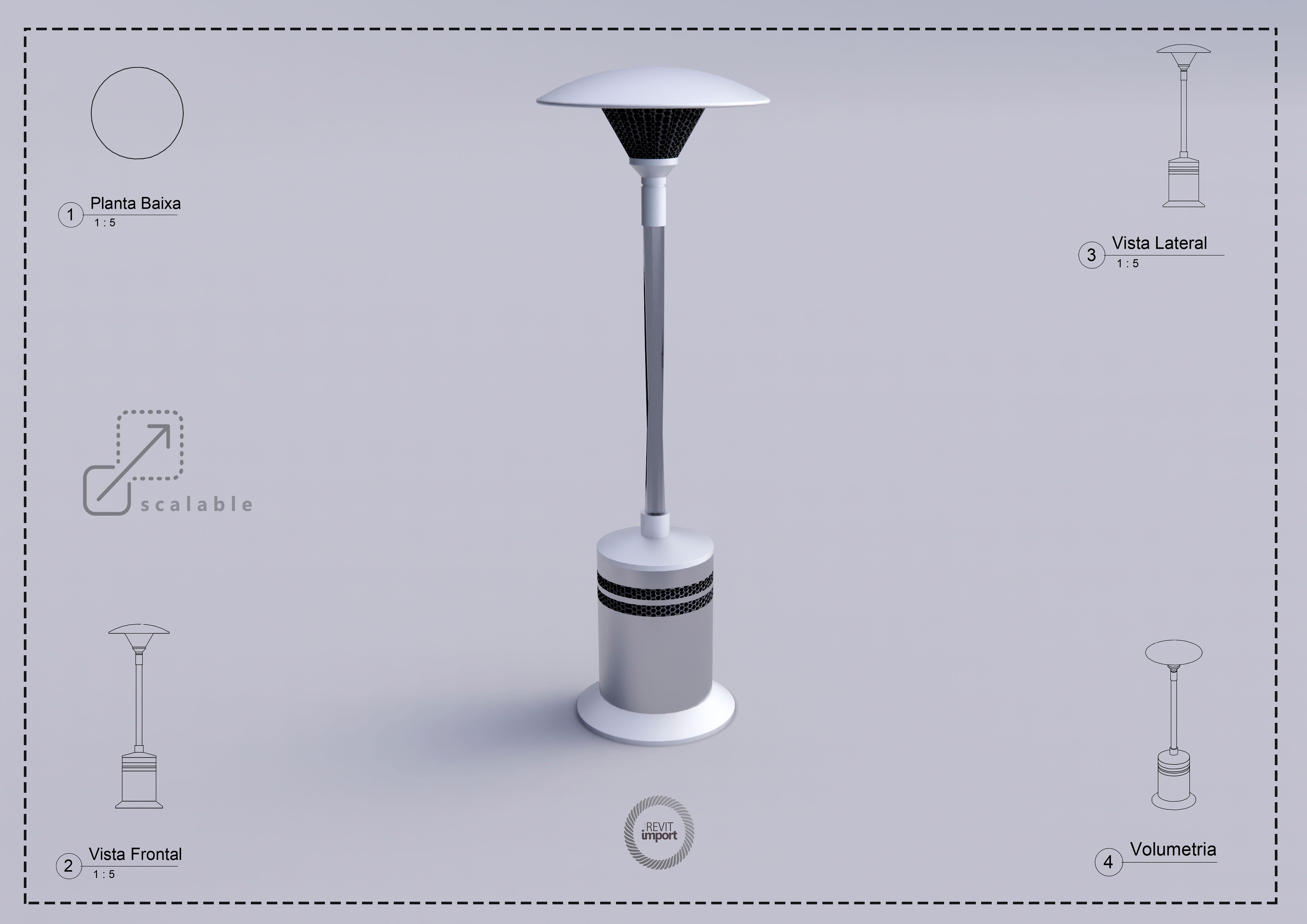 M Tower heater Revit High Quality
