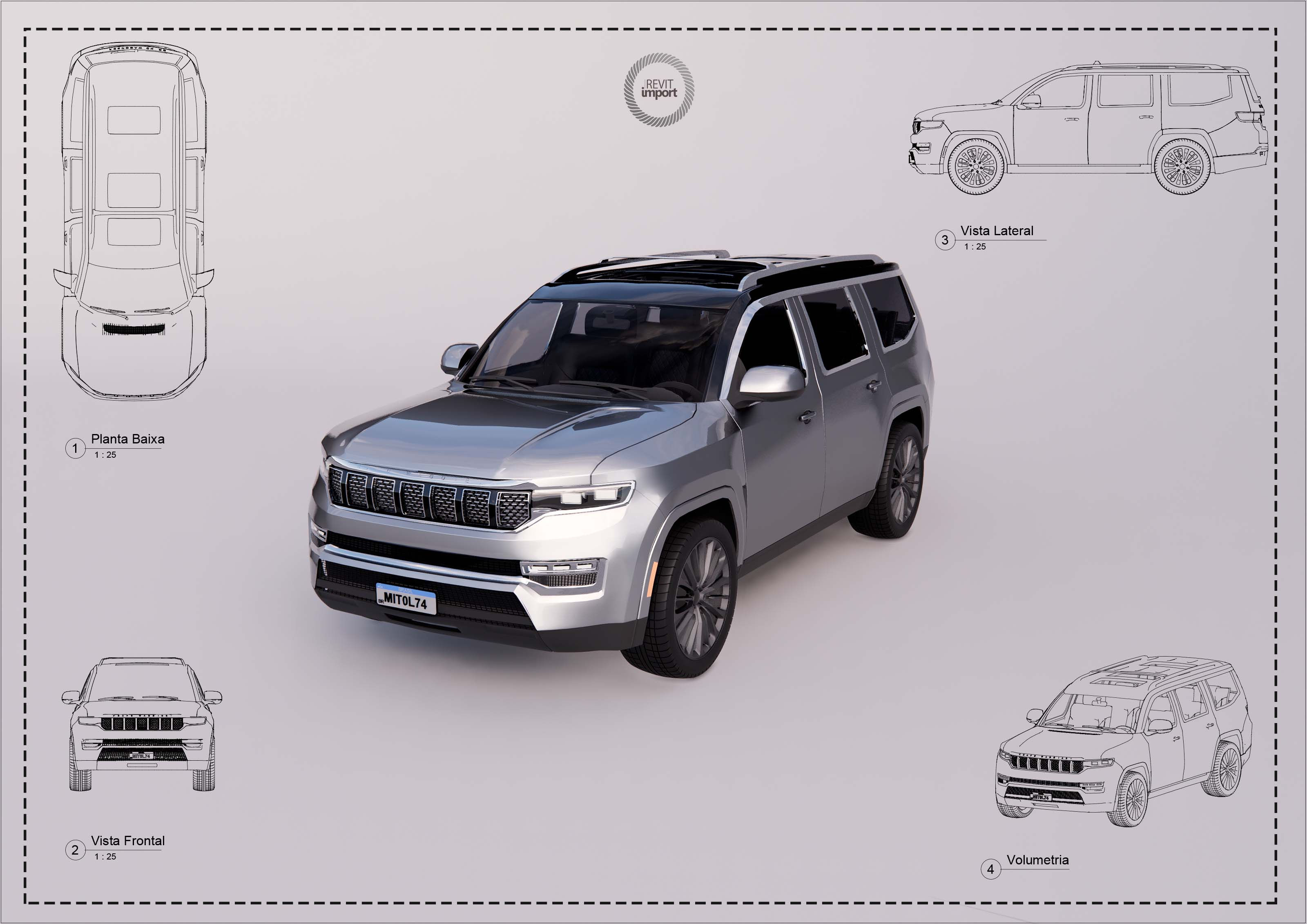 L Grand Wagoneer 2024 Revit High Quality