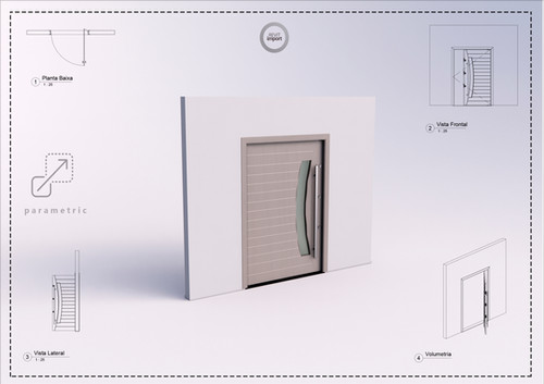 E Parametric Metal Entrance Door High Quality | RevitImport