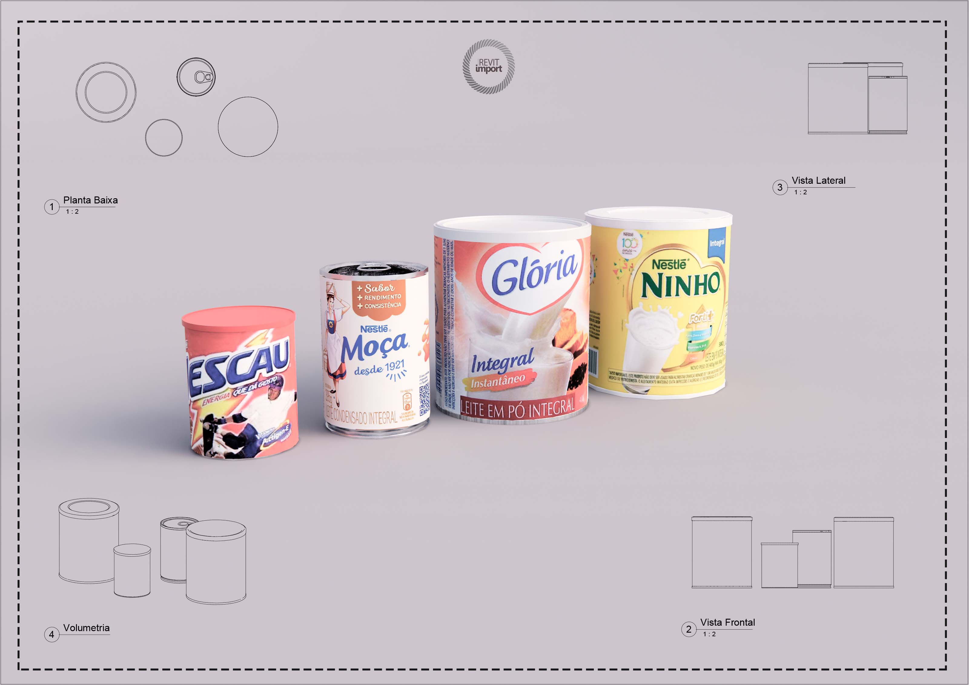 R Kit With 4 Canned Goods Revit High Quality