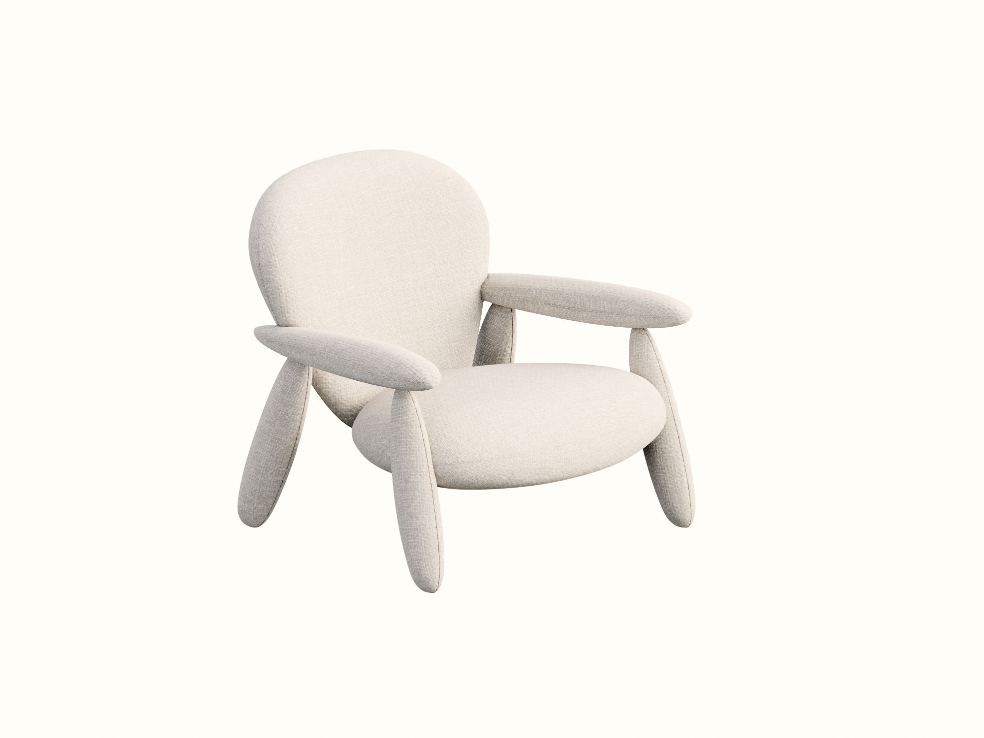 Armchair Bell'Arte Living Textured Blocks Revit 2023