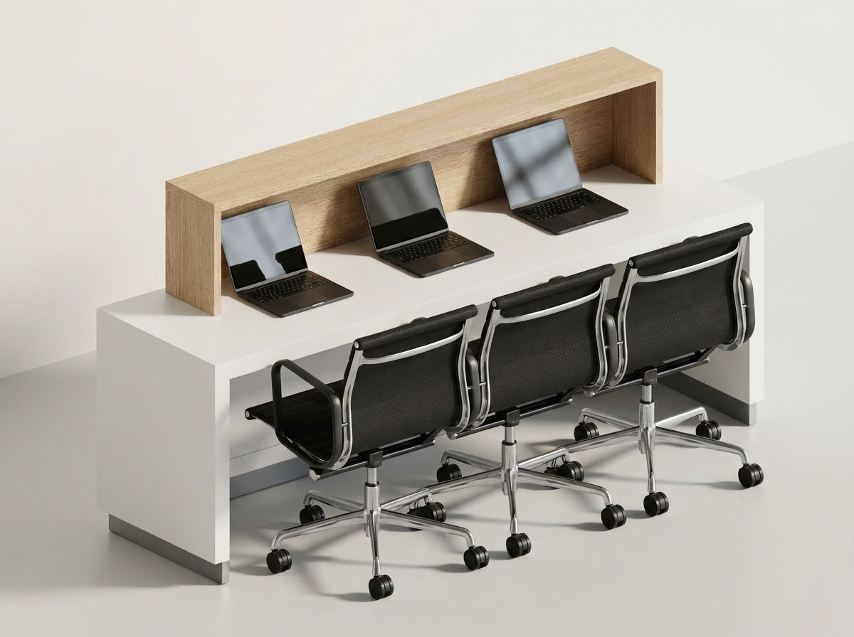 G Parametric Desktable Reception Desk 3 Revit Import