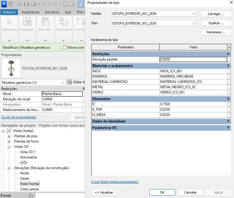 Thumbnail: M Parametric External Heater 01_2026 Revit Block