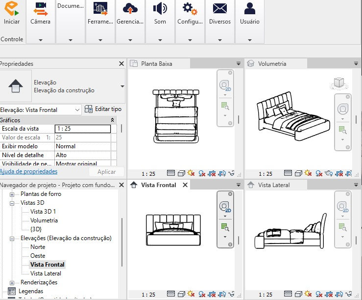 Thumbnail: Bed 126 Block Revit Import Family