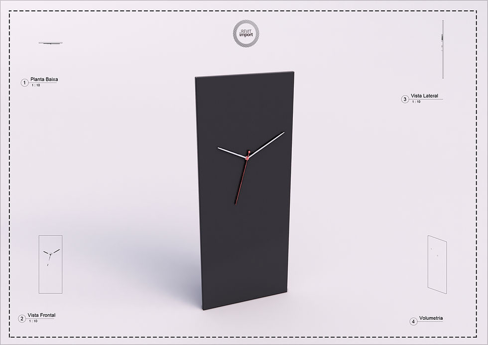 Wall Clock Scalable Revit High Quality
