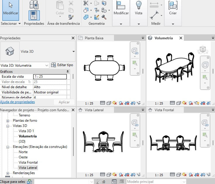 Thumbnail: Classic Dinner Tabble+ Chair 13 Family Revit