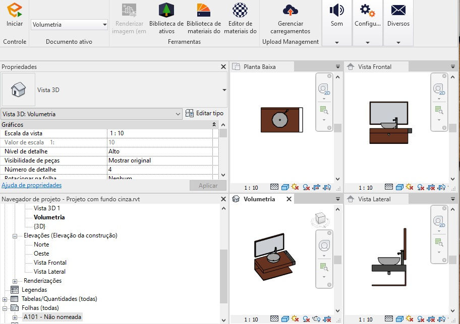 Thumbnail: Parametric V Bathroom Sink Wood Revit High Quality