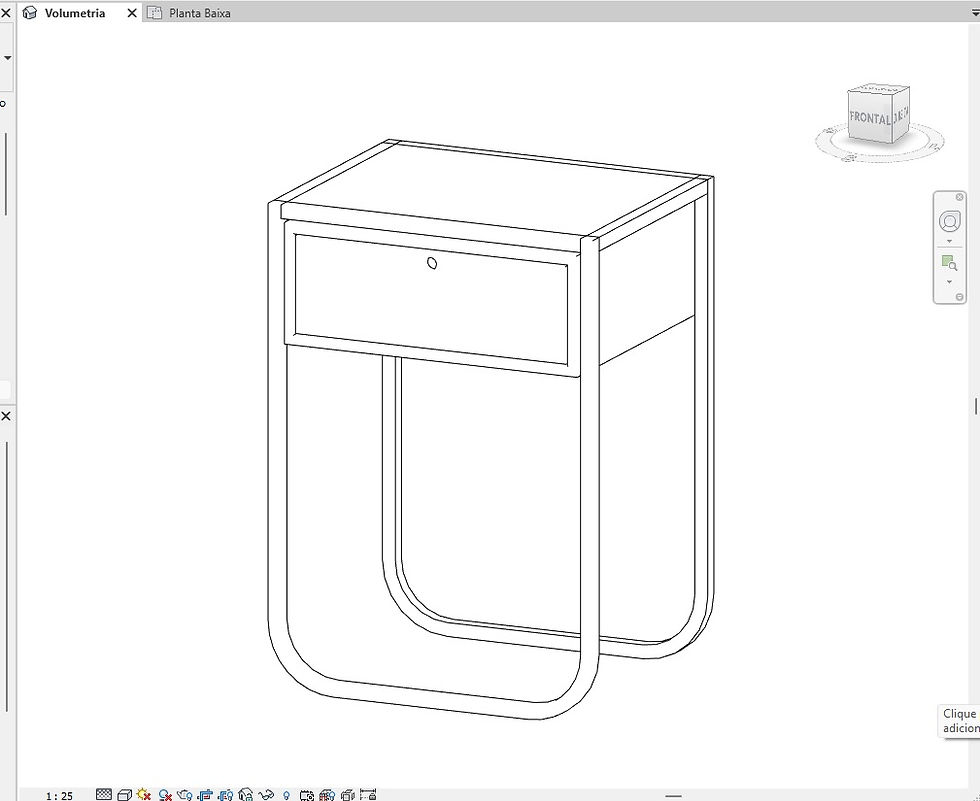 Thumbnail: Parametric Bedside Table Slim 2 Revit