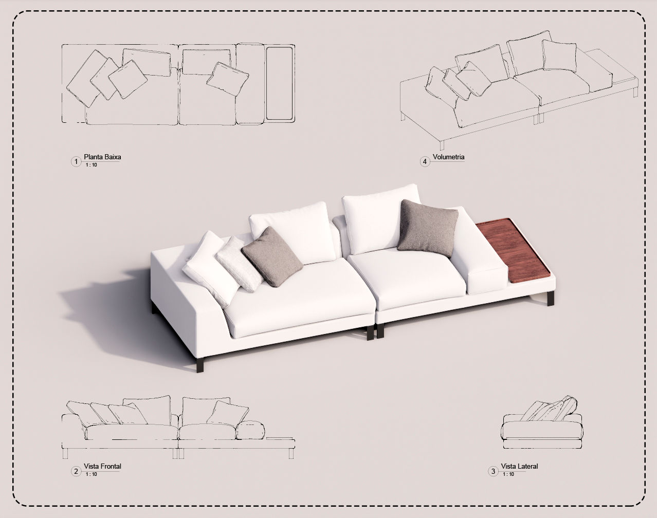 Sofa Revit 43 High Quality
