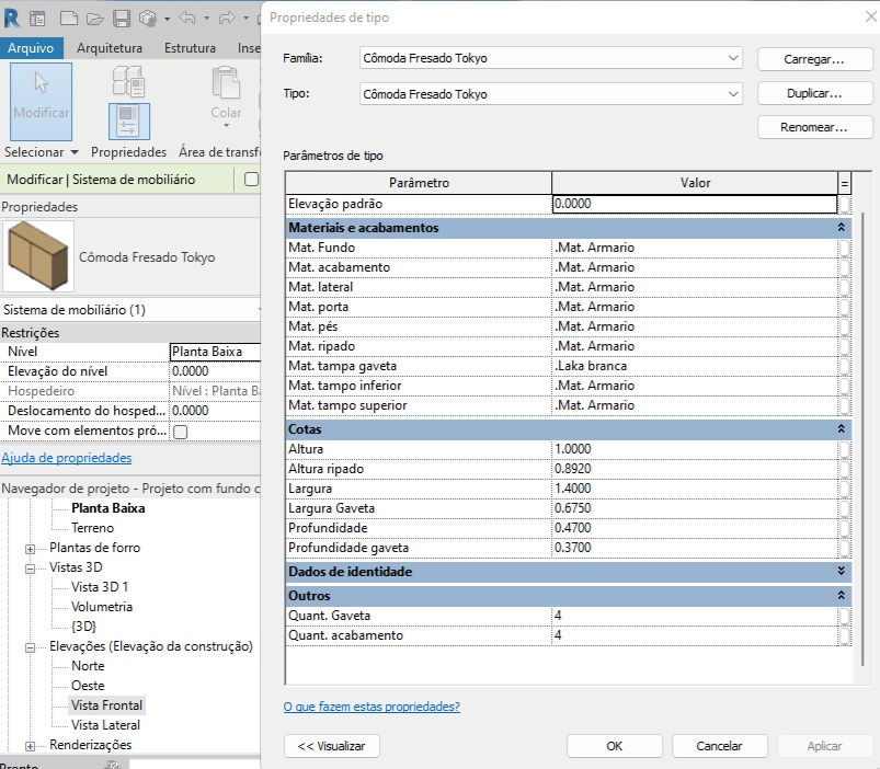 Thumbnail: N Parametric Bedroom Dresser Fresado Tokyo