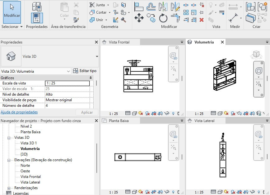 Thumbnail: Parametric G Decorated  Bookcase 2 Revit High Quality