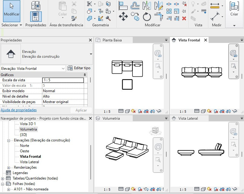 Thumbnail: R Sofa Modular Cadú With 4 Modules